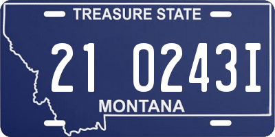 MT license plate 210243I