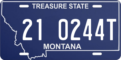 MT license plate 210244T