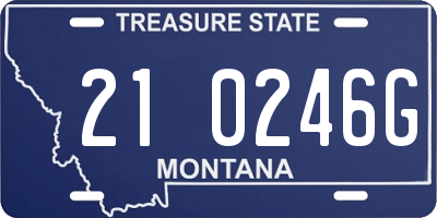 MT license plate 210246G