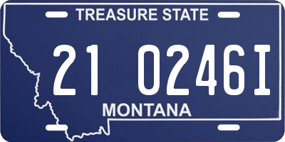 MT license plate 210246I