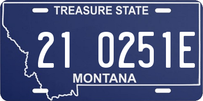 MT license plate 210251E
