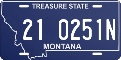 MT license plate 210251N