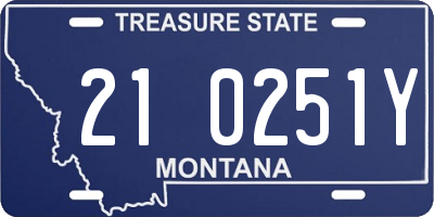 MT license plate 210251Y