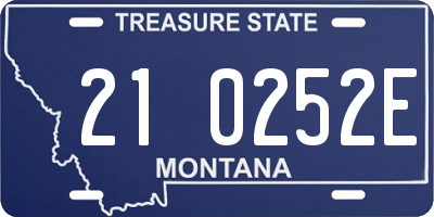 MT license plate 210252E