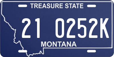 MT license plate 210252K