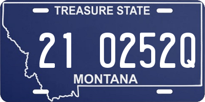 MT license plate 210252Q