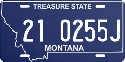 MT license plate 210255J
