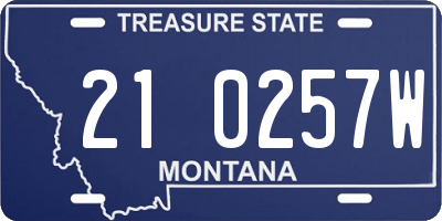 MT license plate 210257W