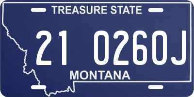 MT license plate 210260J