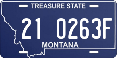 MT license plate 210263F