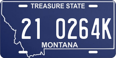 MT license plate 210264K