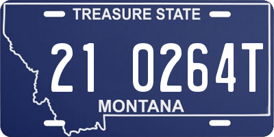 MT license plate 210264T