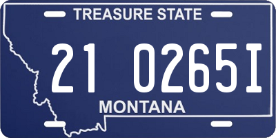 MT license plate 210265I