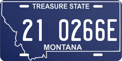 MT license plate 210266E