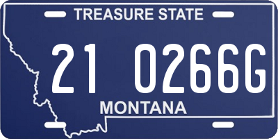 MT license plate 210266G