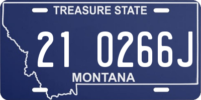 MT license plate 210266J