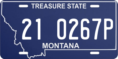 MT license plate 210267P