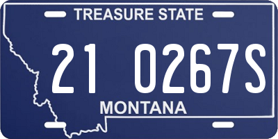 MT license plate 210267S