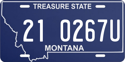 MT license plate 210267U