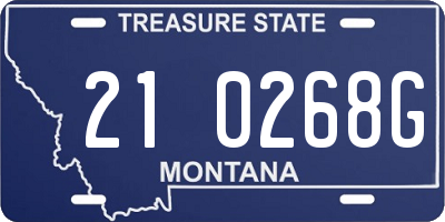 MT license plate 210268G