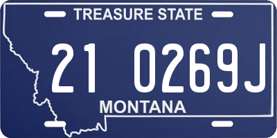 MT license plate 210269J