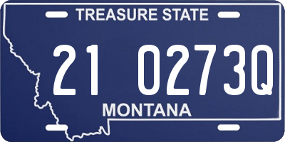 MT license plate 210273Q