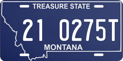 MT license plate 210275T