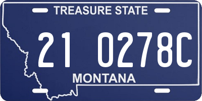 MT license plate 210278C
