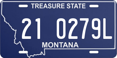 MT license plate 210279L