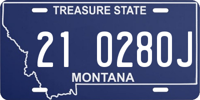 MT license plate 210280J