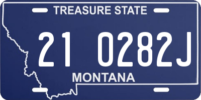 MT license plate 210282J