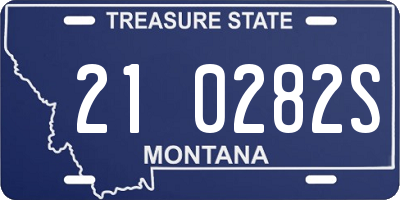MT license plate 210282S