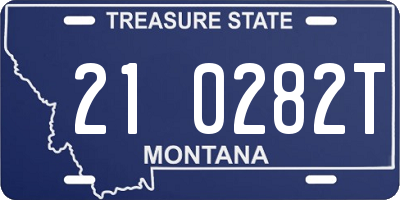 MT license plate 210282T
