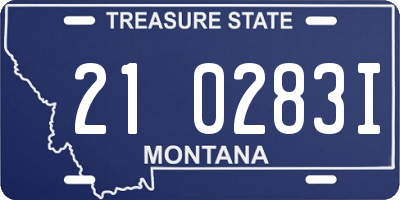 MT license plate 210283I