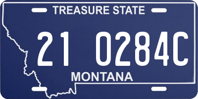 MT license plate 210284C