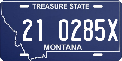 MT license plate 210285X