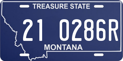 MT license plate 210286R
