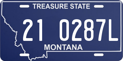 MT license plate 210287L