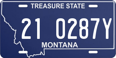 MT license plate 210287Y