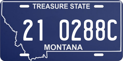 MT license plate 210288C