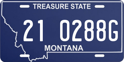 MT license plate 210288G
