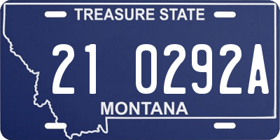 MT license plate 210292A