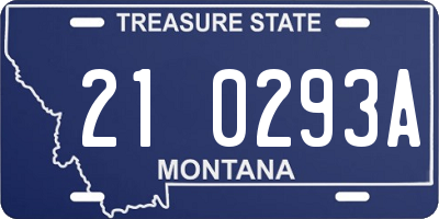 MT license plate 210293A