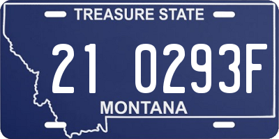 MT license plate 210293F