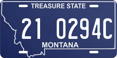 MT license plate 210294C