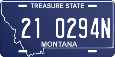 MT license plate 210294N