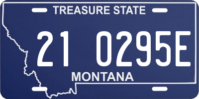 MT license plate 210295E