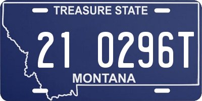 MT license plate 210296T