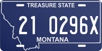 MT license plate 210296X