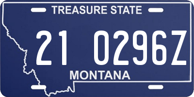 MT license plate 210296Z